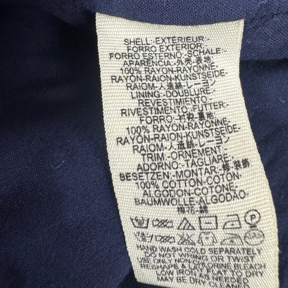 Free People Womens Indie Boho Navy Fairy Floral Trapeze 2 Dress Romantic Grunge - Picture 17 of 17